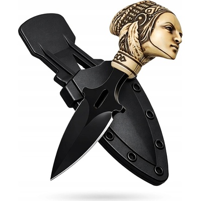 TAKTICKÝ PUSH DAGGER PÄSTNÝ OBOJSTRANNÝ RETRO RÚČKA S PUZDROM NA OPASOK