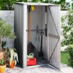 HABA Градинска барака сива 118, 5x97x209, 5 см поцинкована стомана (V150900)