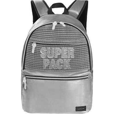 S-Cool Ученическа раница s-cool олекотена superpack, сребристна