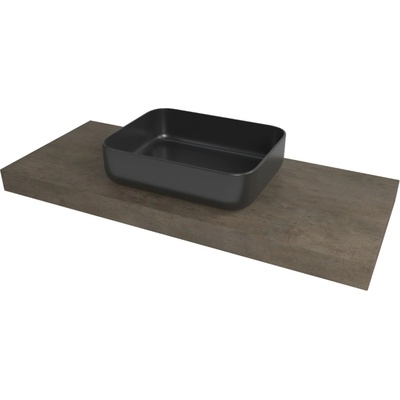Naturel Dolce deska pod umyvadlo 123,5 x 8 x 50 cm Beton Chicago tmavě šedá mat DO12050BCS
