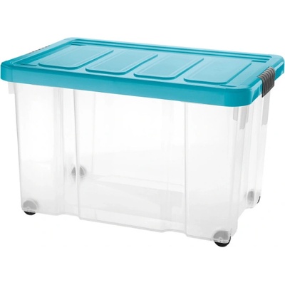 Tontarelli box s klipem a kolečky Puzzle 60 l 8035640ACG transp modrá