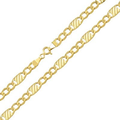 Lillian Vassago Celozlatý unisex řetízek pancer LLV31-GCH062 Žlutá