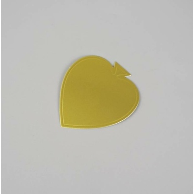 Cake Star Podložka pod minidezerty zlatá tenká list 8,5x9,5 cm 1 ks