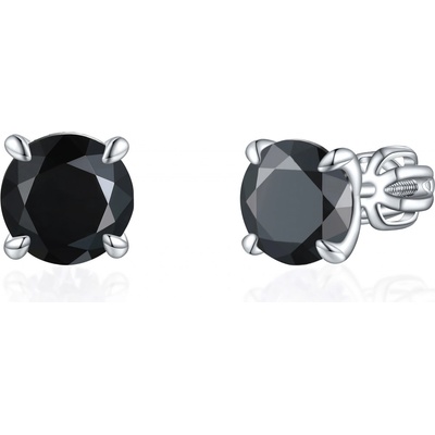 Olivie strieborné náušnice PIPPI BLACK 8355