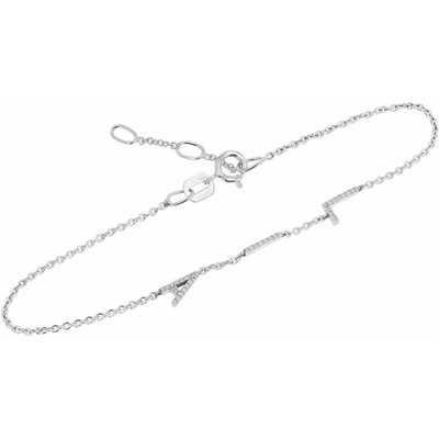 Eppi Náramok s 3 písmenkami a lab-grown diamantmi Ainslee BR48692