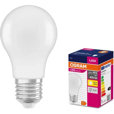 OSRAM LED ЛАМПА VALUE CLA40 470lm/827 E27 LEDVANCE (20240074)