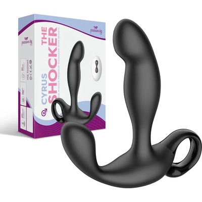 Простатен масажор, вибриращ и движещ се, 12, 7см. - Cyrus The Shocker (PASSION17)