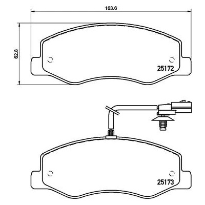 BREMBO Sada brzdových platničiek kotúčovej brzdy P68061