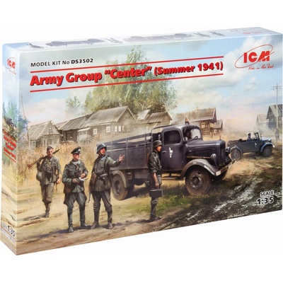 ICM Army Group Center Summer 1941 Kfz1,Typ L3000S German Infantry 4 figures Ger.Drivers 1:35
