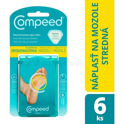 Compeed Gélová náplasť na mozole (stredná) 6 náplastí