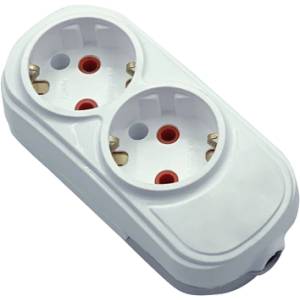 ELMARK СЪЕДИНИТЕЛ ДВОЕН HF 16А, БЯЛ (347869WH)
