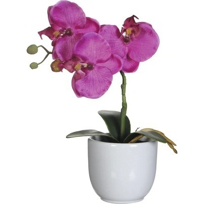 Umělá květina phalaenopsis 26 cm fialová
