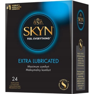 SKYN Extra Lubricated - допълнително смазани презервативи без латекс (24 бр. )