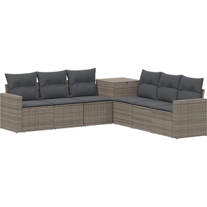 vidaXL Комплект дивани 7 бр. Сив и тъмен сив 55 x 55 x 69 см (3448784)