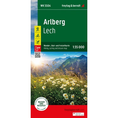 mapa Arlberg, Lech, St.Anton