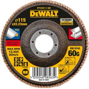 DEWALT - Ламелен шлифовъчен диск, P60, диаметър 115 mm DT30611 (DT30611)