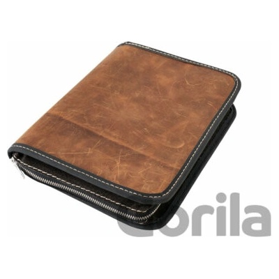 Macoli Hand Made Obal se zipem XL PU Hnědý