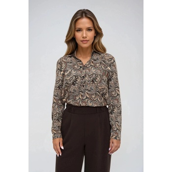 Moodo Щампована кафява риза Moodo Moodo | Bezhov Oranzhev | ЖЕНИ | XS