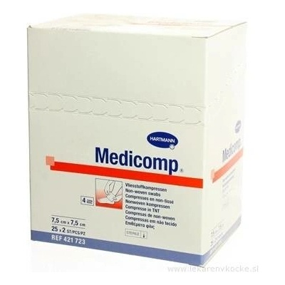 Paul Hartmann AG MEDICOMP kompres z netkaného textilu 7,5 x 7,5 cm 50 ks