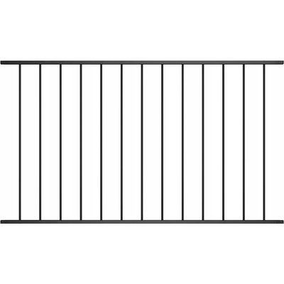 Greatstore Plotový dílec ocel s práškovým lakem 1,7 x 0,75 cm černý