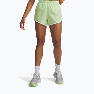 Дамски шорти за бягане Under Armour Fly By 3 lumos lime/white