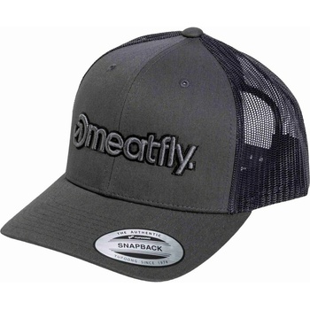 Meatfly шапка с равна козирка MF Logo Trucker Black / Grey / Dark Grey | Черна Meatfly | Cheren | МЪЖЕ | ONE SIZE