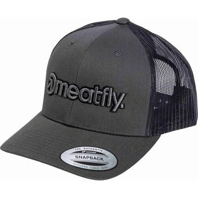 Meatfly шапка с равна козирка MF Logo Trucker Black / Grey / Dark Grey | Черна Meatfly | Cheren | МЪЖЕ | ЕДИН РАЗМЕР