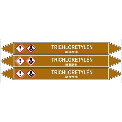 Značení potrubí, trichloretylén,3 ks, 355 × 37 mm PZ 008263