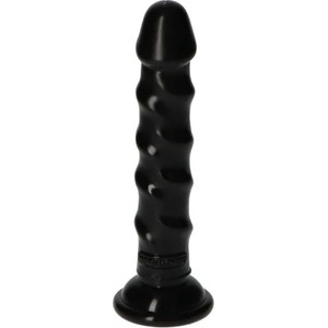 Toyz4Lovers Малко релефно анално дилдо с вакуумна основа Ugo черно
