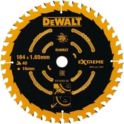 DeWALT Pílový kotúč ELITE, 40 zubov, 184 x 16 mm