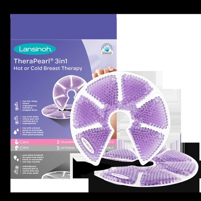 Lansinoh TheraPearl 3 v 1 teplá a chladná terapia na prsníky 2 ks