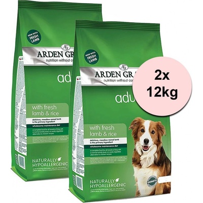 Arden Grange Adult rich in fresh lamb & rice 2 x 12 kg