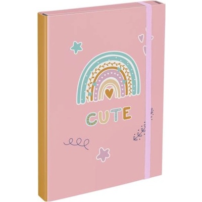 Baagl Папки за училищни тетрадки a4 Дъга розови