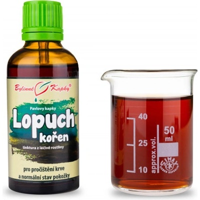 Bylinné kapky Lopúch koreň bylinné kvapky tinktúra 50 ml