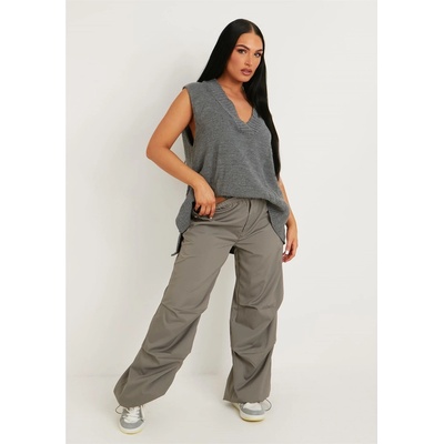 Missy Empire Потник Missy Empire Knitted Vest Top - Charcoal