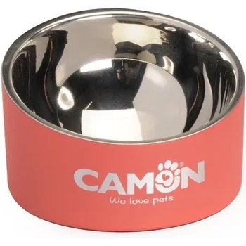 Camon - Стоманена купа за вода за кучета и котки с двойна стена и наклон, 530 мл