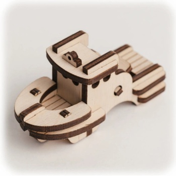 CuteWood Dřevěné 3D puzzle Loď