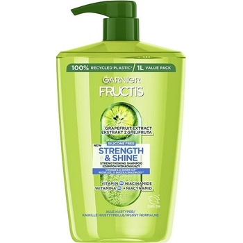 Garnier Fructis Strength & Shine Strengthening shampoo Posilňujúci šampón pre všetky typy vlasov bez lesku a sily 1000 ml