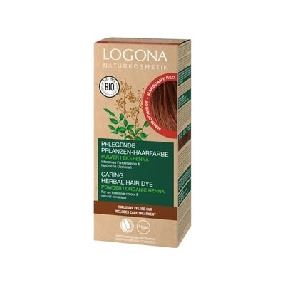 Logona Nourishing plant-based hair dye Powder mahogany red Barva vlasů Unisex 100 g