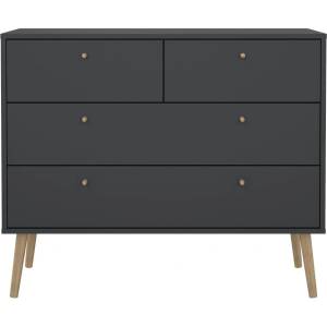 Tvilum Антрацит нисък скрин 99x82 cm Bodo - Tvilum (49124igig)