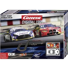 Carrera DIGITAL 132 Autodráha FAST AND FABULOUS 7,3M 2 AUTA