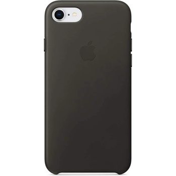 Apple iPhone Leather Case - оригинален кожен кейс (естествена кожа) за iPhone SE (2020), iPhone 8, iPhone 7 (тъмносив)