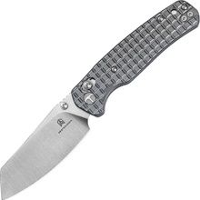 Bestechman CICADA'S WING 10Cr15MoV Satin with grey PVD Stainless Steel/Frag pattern handle BMK06-S-1