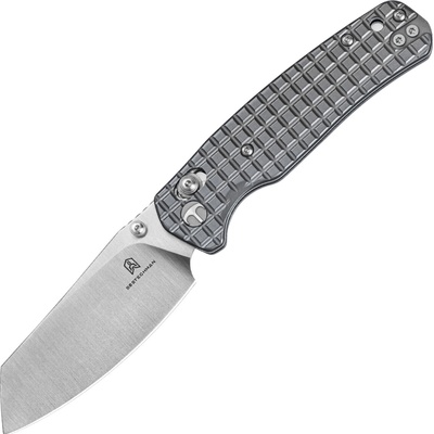Bestechman CICADA'S WING 10Cr15MoV Satin with grey PVD Stainless Steel/Frag pattern handle BMK06-S-1