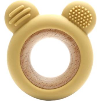 Lorelli Силиконова гризалка с бук Lorelli Premium - Мече, Yellow (10210910001)