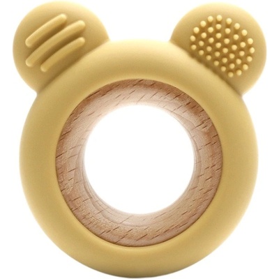 Lorelli Силиконова гризалка с бук Lorelli Premium - Мече, Yellow (10210910001)