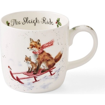 Royal Worcester Vánoční porcelánový Wrendale Designs Sleigh Ride 310 ml