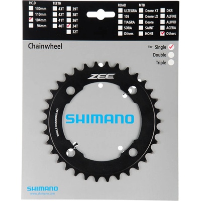 SHIMANO Prevodník 34z. FC-M640 ZEE čierny 104mm