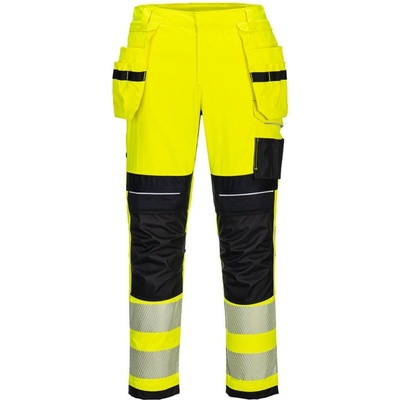 Portwest Kalhoty FR407 PW3 FR Hi Vis Stretch Holster do pasu reflexní POR FR407YBR36 36 Žlutáčerná
