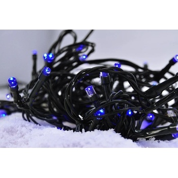 Solight LED vánoční řetěz 3m 20xLED 3x AA modré světlo zelený kabel